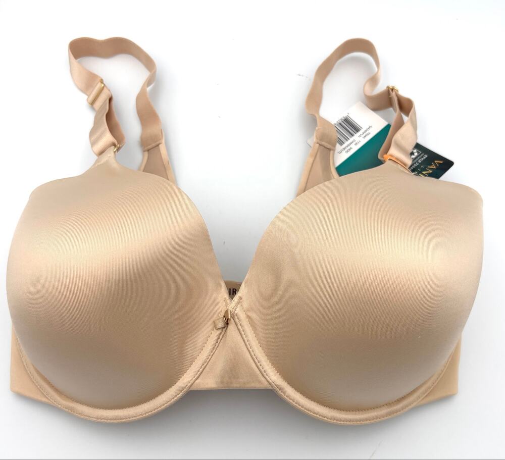 Vanity Fair Beauty Back Bra 34DD Damask Neutral Full Coverage Underwire NWT
